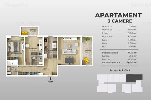 Apartament 2 Camere Finisat -2022, Aparatorii Patriei Metrou
