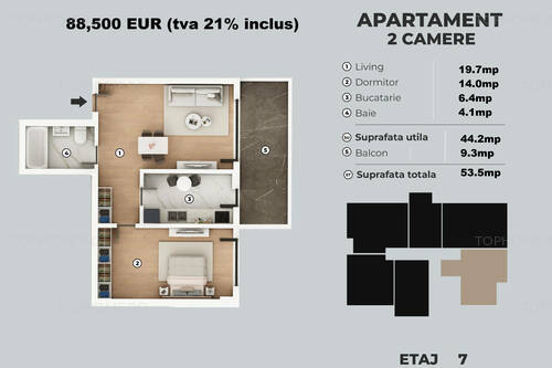Berceni Metalurgiei 2 Camere Finalizat, Terasa 22mp