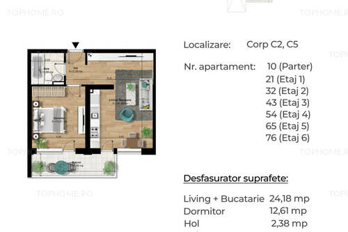 Metrou Berceni 350m - 2 Camere Tip Studio 51mp -