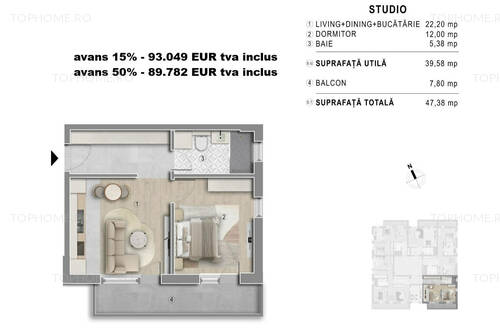 Metrou Berceni - Studio 47mp - Bloc Boutique 2027