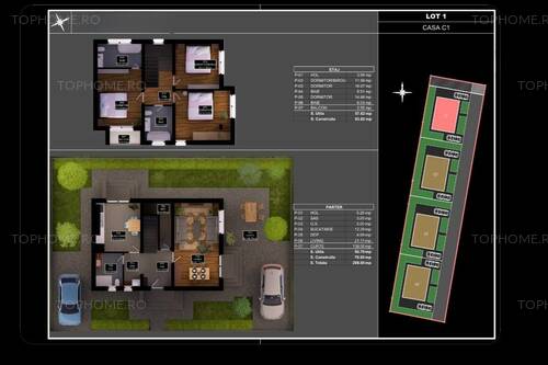 Casa Individuala Noua P+1. 4 Cam. Teren 323 Mp