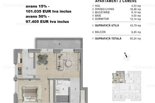 Metrou Berceni - Garsoniera 41mp - Bloc Boutique 2027